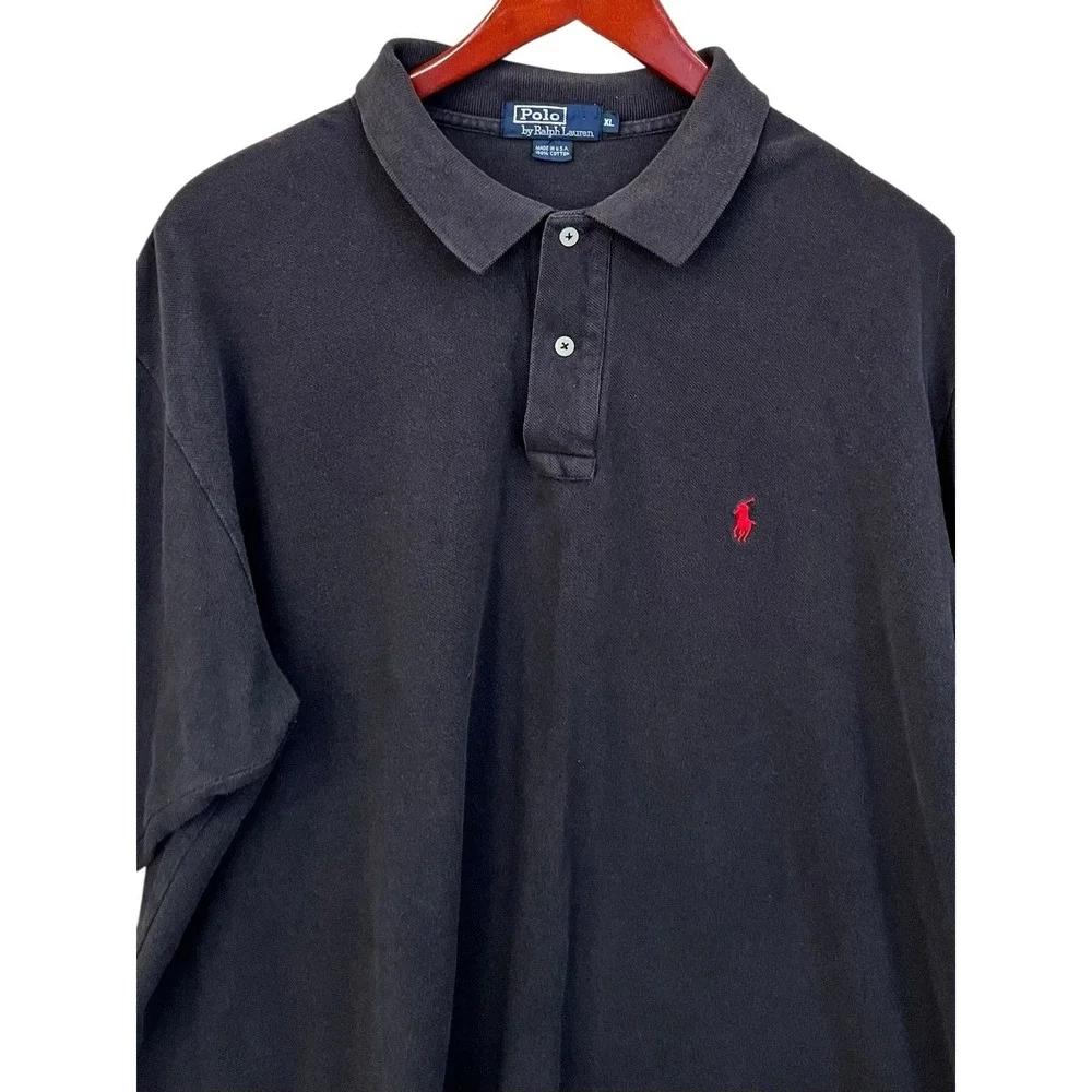 Polo Ralph Lauren Top Adult XL Black Golf Classic Country Club Preppy Short Slve